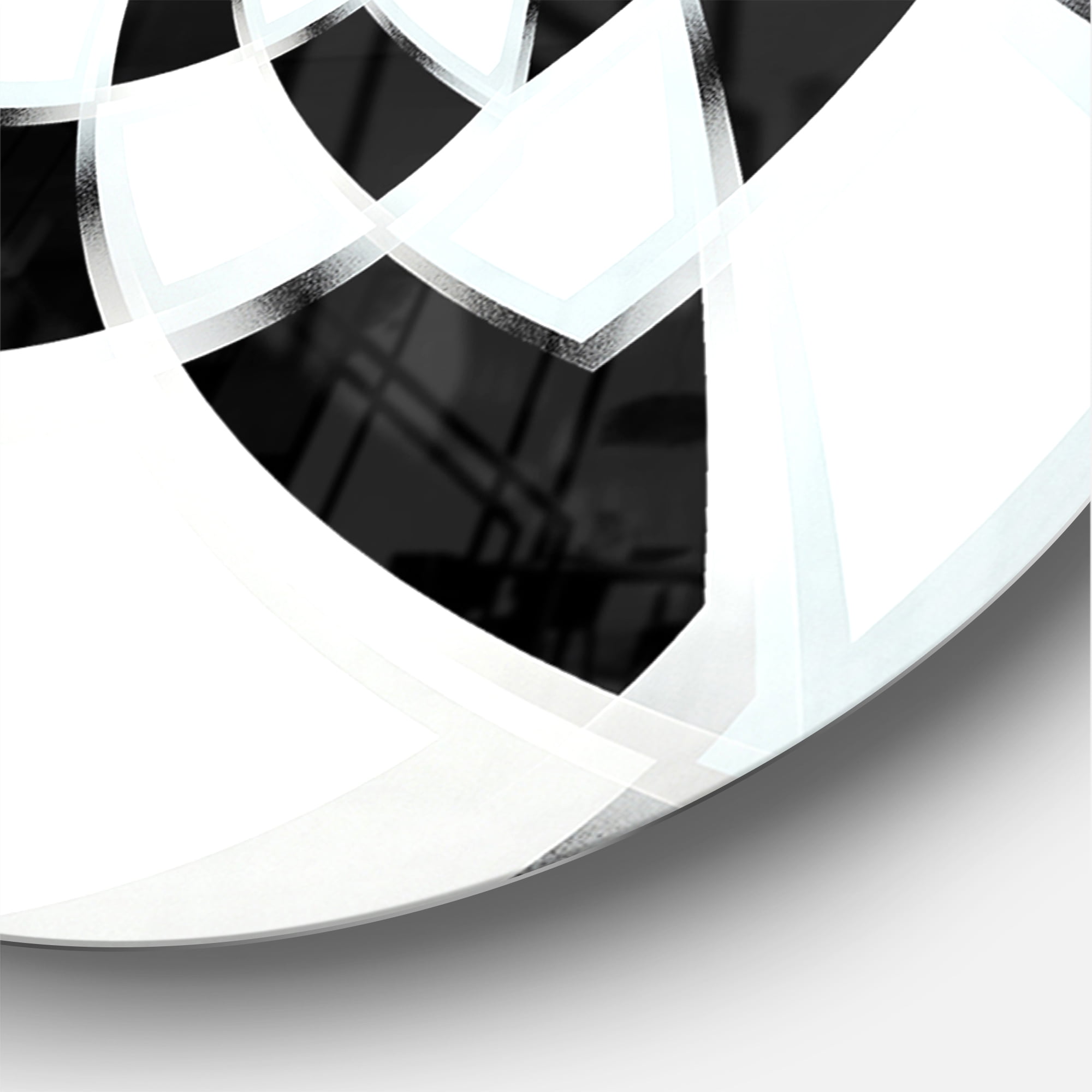 Designart 'Abstract Spiral Fractal Design ' Modern wall clock