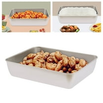 Wildnix SUS304 Stainless Steel Lasagna Pan with Flat Bottom, Round Corners, Large Size for Roasting and Baking, Easy to Clean