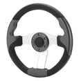 thumbnail image 1 of Club Car Steering Wheel, Fixed Installation Leather Steering Wheel Wide Application Ergonomic Reliable  For Modification, 1 of 8