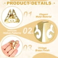 thumbnail image 3 of 4Pcs Vintage Brass Corner Protector 1.2 Inch Triangle Safety Guards Metal Corner Protector (Brass Yellow), 3 of 7