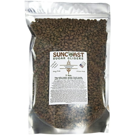 Suncoast Sugar Gliders Wholesome Balance Real Chicken Sugar Glider Food | High Protein NO Filler NO Soy | Dry Food 3 LB (Chicken & Brown Rice)