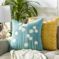 thumbnail image 2 of Surya Lachen LHN-008 20"Hx20"W Square Cotton Pillow Kit in Teal Blue & Cream, 2 of 4