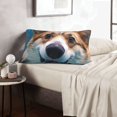 thumbnail image 6 of Salouo Sea Swimming Corgi Print Print Pillow Case Cover,Wrinkle-Free Bed Pillow Cover Pack of 1 Home Decor Fade-Resistant and Stain-Resistant ,Pillows Not Included -16"x24", 6 of 8