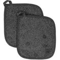 thumbnail image 1 of 2pcs Cotton Terry Cloth Pot Holder Set, Kitchen Hot Pad-black, 1 of 3