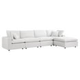 thumbnail image 2 of Modway Commix 5-Piece Outdoor Patio Sectional Sofa in White, 2 of 3