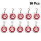 thumbnail image 2 of 10pcs Adorable Zinc Alloy Pet Tag Dog Footprints Chain Hanging Creative Pets Pendent for Pet Dog Puppy (Red 2.5x0.2cm), 2 of 3