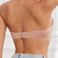 thumbnail image 3 of FAHXNVB Women's Button Front Bandeau Bra Solid Color Strapless Wireless Bras Comfortable Seamless Non Slip Push Up Invisible Tube Tops, 3 of 7