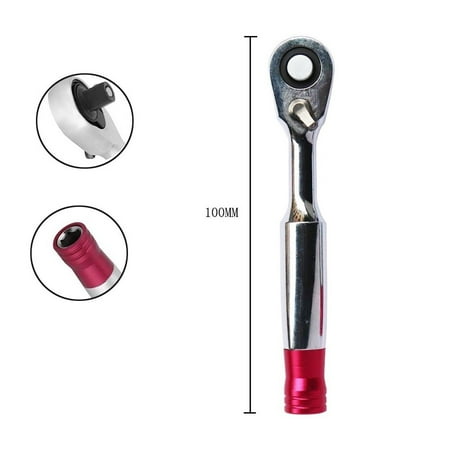 

Mini Torque Rachet Wrench Repair Tool for Bicycle Socket Wrench 1/4Inch 85/100Mm