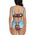 thumbnail image 3 of Honeii Elephant Sits Print Women’s Bikini Set,Two Piece Swimsuit Bathing Suits,Stylish High Elasticity Swimwear for Beach and Pool, 3 of 7
