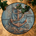 thumbnail image 7 of CURLYOOT Round Rug 3ft Vintage Nautical Anchors Area Rug, Washable Circle Mat Non Slip Floor Carpet Mat, Soft Indoor Rugs for Entryway Living Room Dining Room Bedroom, 7 of 7