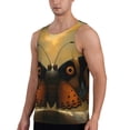 thumbnail image 2 of Cauagu Majestic Butterfly Sunset Print Men's Sleeveless Muscle Shirts,Tank Tops Quick Dry Workout Tank Top Gym Muscle Tee Fitness Bodybuilding T Shirt for Men-Small, 2 of 7