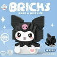 thumbnail image 3 of Kawaii Hello Kitty Blocks Cinnamoroll My Melody Kulomi Action Figures Mini Building Block Diy Assembly Model Educational Toys, 3 of 7