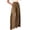 Coffee, variant on Wide Leg Pants Woman Spring Summer High Waisted Loose Fit Cross Layered Casual Beach Pants with Pockets