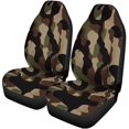 thumbnail image 1 of ABPHQTO Juego de 2 fundas para asientos de coche, máscara de elfo blanca y negra, huesos, Protector universal para asientos delanteros de coche, apto para coche, SUV, sedán, camión, 1 of 4