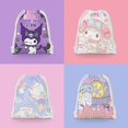 thumbnail image 2 of Sanrio-bolsa de tela con cordón para la familia, bolsa pequeña de dibujos animados, almacenamiento de artículos diversos para estudiantes, bolsa de cosméticos, bolsa de lavado portátil, 2 of 3