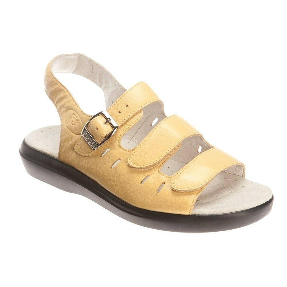 Propet - Women's Propet BREEZE Strap Sandals YELLOW 8 (4E) - Walmart ...