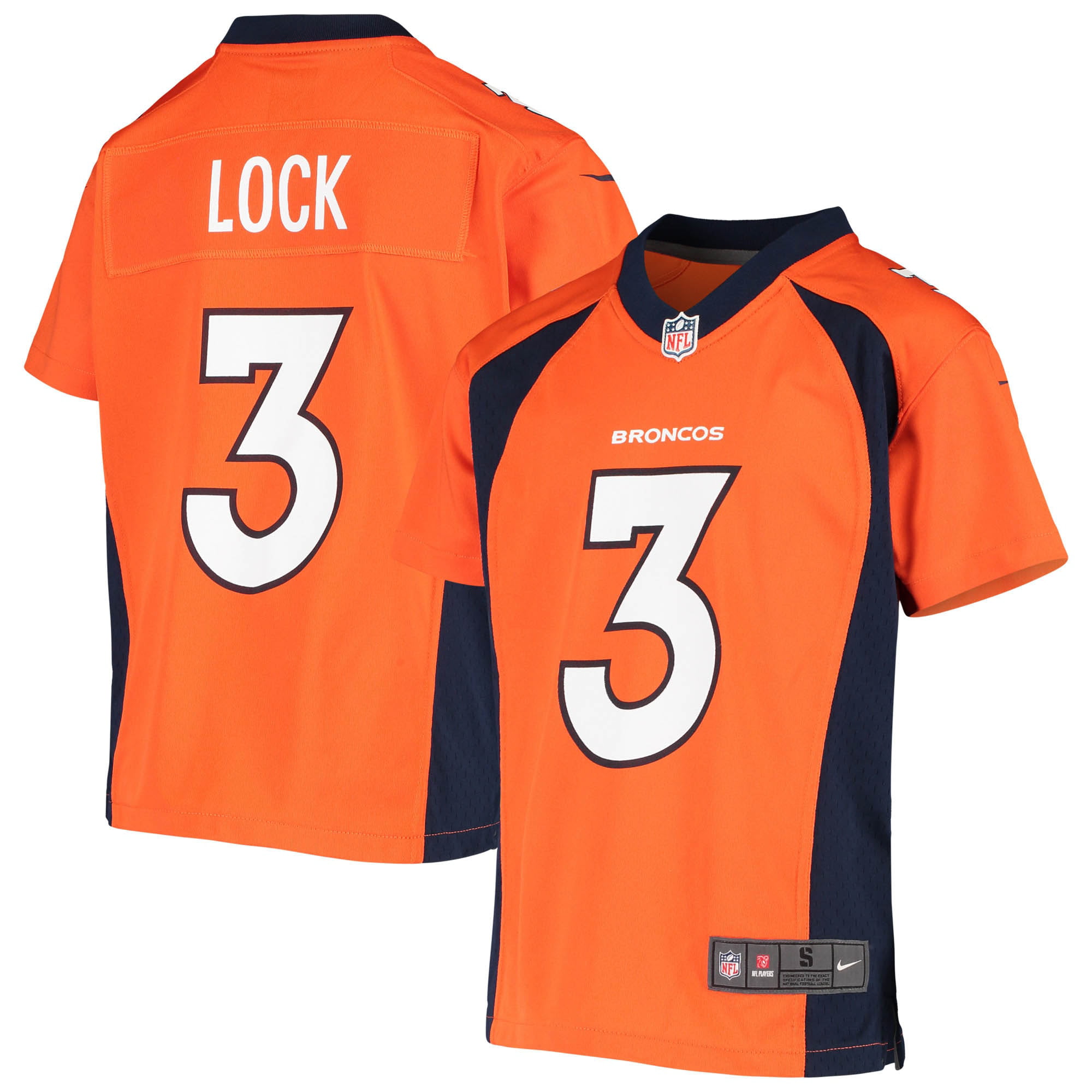 Drew Lock Denver Broncos Nike Youth Player Game Jersey - Orange - Walmart.com ...