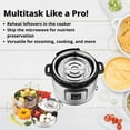 thumbnail image 5 of JoyUs Stackable Insert Pans Microwavable Stainless Steel Steamer Basket 6QT 2 Count, 5 of 6