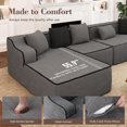 thumbnail image 3 of MF Studio 134" U-Shaped Cloud Couch Modular Sectional Sofa with with Ottoman for Living Room, No Assembly Required, Dark Gray, 3 of 9