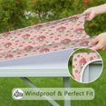 thumbnail image 6 of Strawberry Princess Pattern Square Fitted Tablecloth with Elastic Edge,Square Table Cover,Washable Elastic Table Cover for Home Kitchen Party Decor 34"x34", 6 of 6