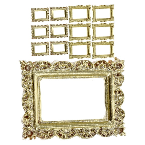 LABELEPH Miniature Photo Frames Golden Resin 20Pack 1.93X1.46X0.20in