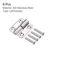 thumbnail image 3 of Unique Bargains Lift Off Hinge, 1.5' 304 Stainless Steel Left Detachable Small Slip Joint Flag Hinges 6 Pack, 3 of 6