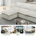 thumbnail image 6 of Indecor Home Modular Sectional Sofa Cloud Sofa, Comfortable Cloud Modular V-Shaped Sofa Oversized Upholstered Sectional Sofa Couch for Living Room, Bedroom, Apartment, Deep Seat, Gray, 6 of 9