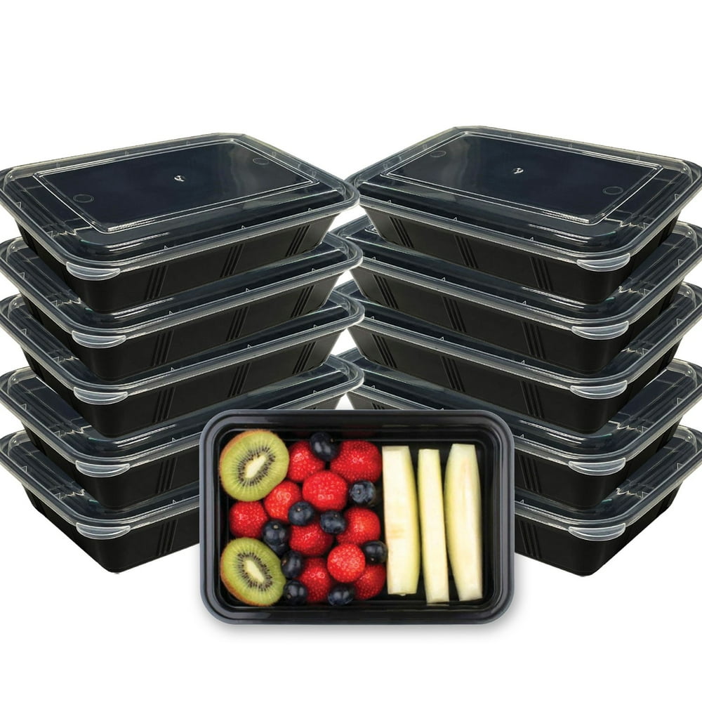 Premius 1 Compartment Meal Prep Food Containers, 4 Cups, 10Pack