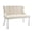 Beige-Silver Legs, variant on HUMEHA 45.6" Velvet Dining Loveseat Bench, Tufted Wing Back with Silver Stainless Steel Legs, Mid-Century 2-Seat for Dining Room, Gray