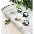 thumbnail image 6 of Fennco Styles Nature's Touch Snail Metal Napkin Rings, Set of 4 – Silver Napkin Holders for Family Dinner, Themed Party, Table Décor, Banquets, Holidays and Special Occasion, 6 of 6