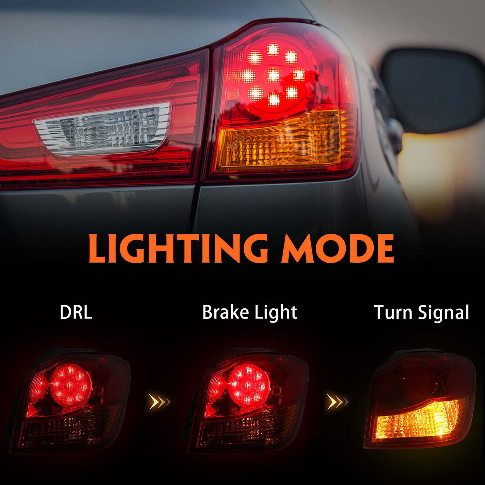 MZORANGE Passenger Rear Tail Light Lamps for Mitsubishi Outlander Sport ASX 2011-2019