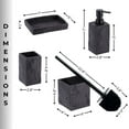 thumbnail image 5 of Collection Stone Effect Black Bath Accessory Set-4 pieces, 5 of 6