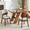 Grey, variant on Leumius Dining Chairs Set of 2, Black PU Soft Packaging on the Backrest and Seat Cushion, Hollowed Out Backrests for Kitchen Dining Room