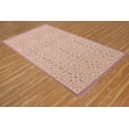 thumbnail image 1 of Casavani Block Printed Pink Rug For Living Room 6'x6' Cotton Square Area Rugs for Outdoor Patio, 1 of 7