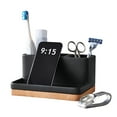 thumbnail image 2 of Better Homes & Gardens Matte Black and Cork Vanity Organizer with Tray and 3 Compartments, 2 of 7
