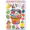 Beistle Pack of 12 Easter Basket and Friends Decorative Window and Glass Clings