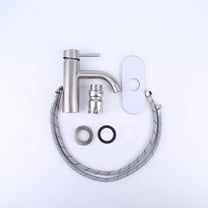 Kitchen 1 or 3 Hole Sink Faucet with Pull Down Sprayer, Bar Sink Faucet Stainless Steel Single Handle Faucet for Farmhouse Camper Laundry Bar