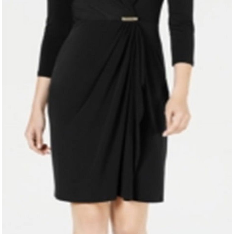 charter club faux wrap dress Charter Club Blue Faux Wrap Dress Women's Size L