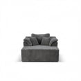 thumbnail image 5 of Leumius Oversized Chaise Lounge Chair Indoor,Corduroy Upholstered Boneless Sofa Bed,Modern Deep Seat Cloud Sofa Couch with Back Cushion and Pillows for Living Room, No Assembly Required,Antique Gray, 5 of 14