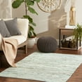 thumbnail image 2 of Aqua Slim Stripe Cotton Chindi Rug 4x6Ft, 2 of 3