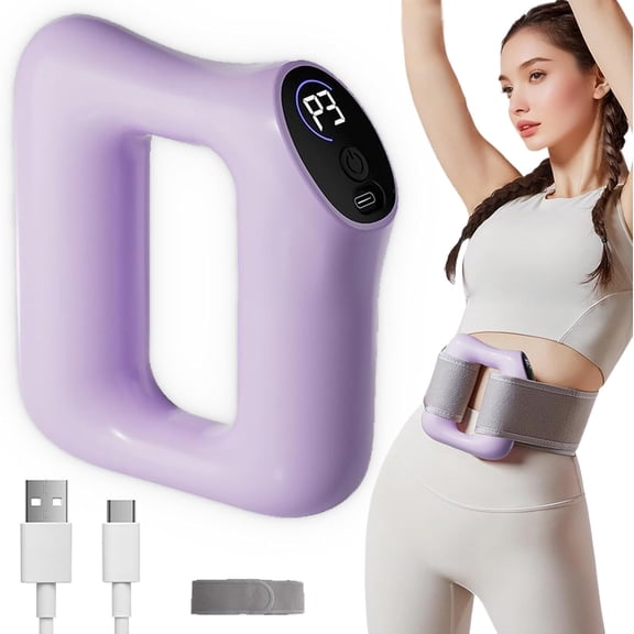 Multifunctional Full-Body Fascia Ring, Portable Electric Full-Body Fascia Ring, with Adjustable 3 Modes & 5 Levels of Intensity Massage (Purple)