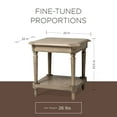 thumbnail image 6 of Maven Lane Pullman Traditional Square Wooden Side Table in Antiqued Grey Finish, 6 of 7
