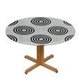 thumbnail image 3 of Orinice Kinetic Pointillism Round Table Cover Stain Resistant Washable Indoor Outdoor Tablecloth Kitchen Dining Wedding Parties 100% Polyester Fiber 54-58, 3 of 8