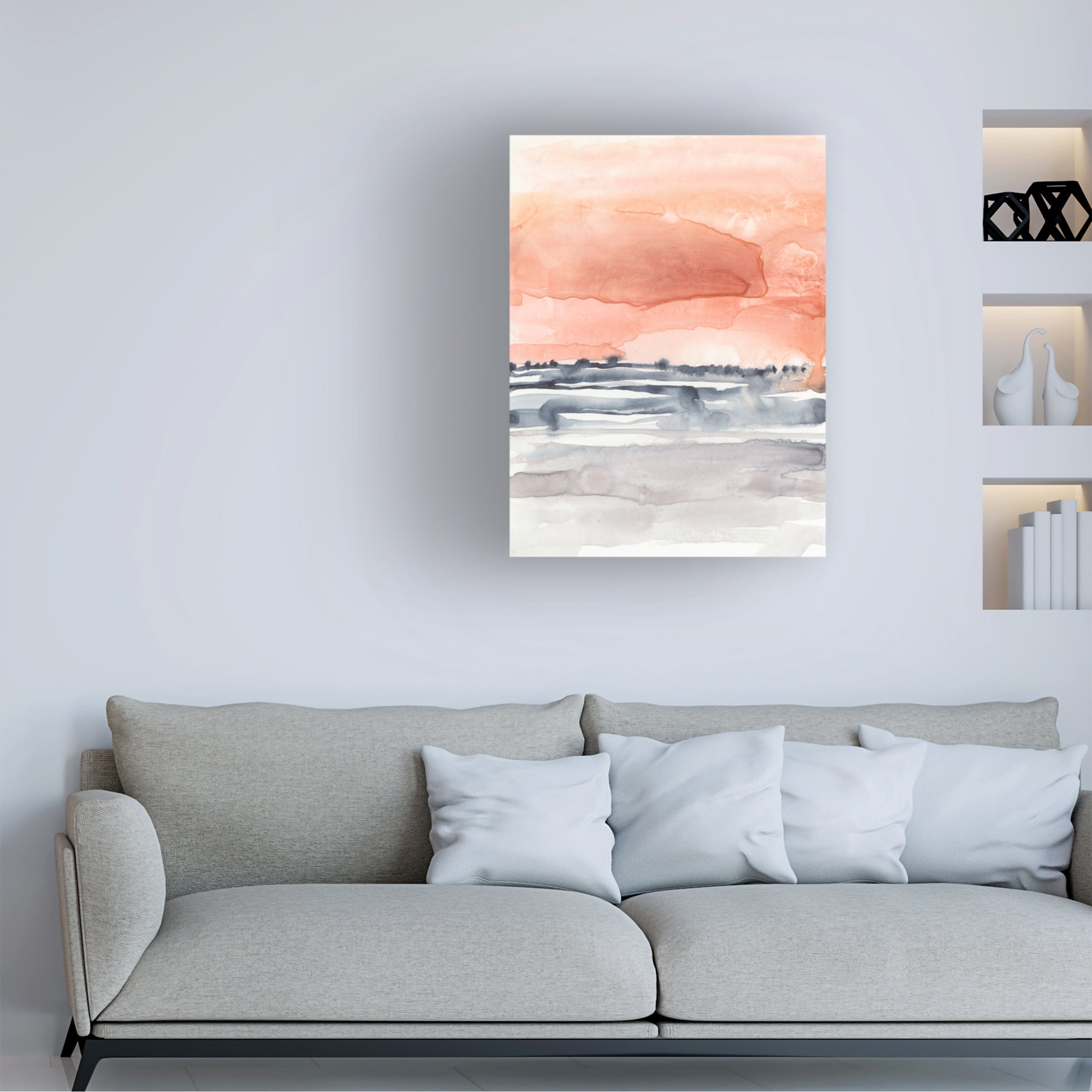 Jennifer Goldberger 'Coral Sky II' Canvas Art