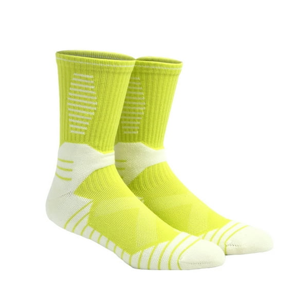 Hehanda Men's Professional Mid-Calf Basketball Socks - Thickened Towel Bottom Athletic Socks