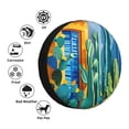 thumbnail image 4 of Logiee Bright Paper Cactus Scene Print Spare Tire Cover, Universal Wheel Protectors,Waterproof Dust-Proof UV Sun Wheel Tire Cover,Fit for SUV, RV, Travel Trailer, Truck-16 inch, 4 of 6