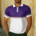 thumbnail image 5 of Yiaimeir Men's Stylish Color Block Polo T-Shirt Short Sleeve Casual Golf T-Shirt Breathable Cotton Blend Red and Green Streetwear,Size S-2XL, 5 of 5