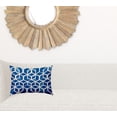 thumbnail image 2 of 12" X 18" Blue And White Zippered Geometric Lumbar Indoor Outdoor Pillow, 2 of 3