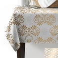 thumbnail image 4 of Gold Moroccan Pattern Damask Table Cloth Waterproof Dining Tablecloth Kitchen Decorative Coffee Cuisine Party Table Cover, 4 of 7