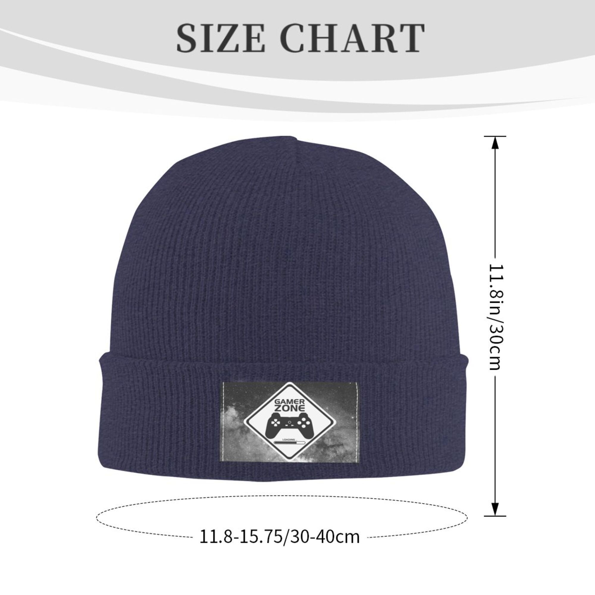 ZICANCN Knit Beanie Hat-Gamer Zone Gray Sign Winter Cap Soft Warm